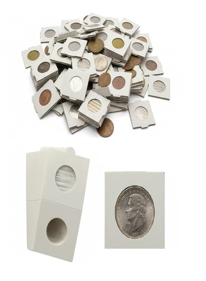 RCI Atoz Crafts Cardboard Coin Collecting Holders | Coin Collection Supplies - 50 Pcs | Size No. 6 (30mm, White) - Image 1